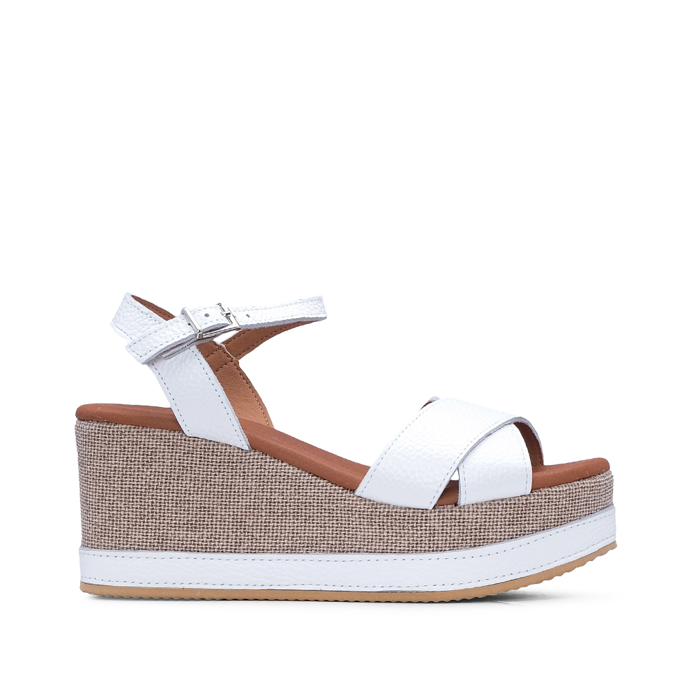 Cross Strap Wedge Sandal 